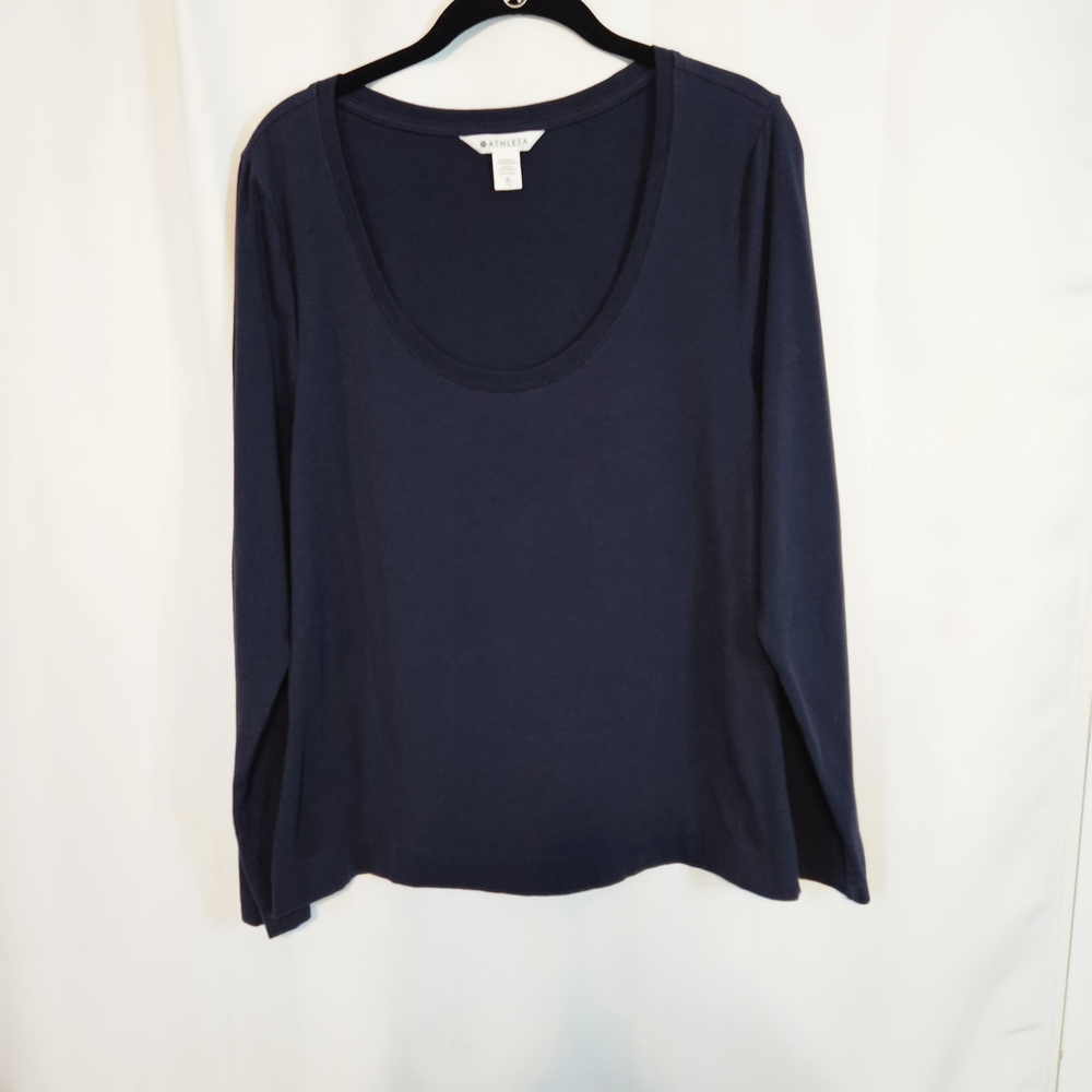 Athleta Navy Long Sleeve Tee